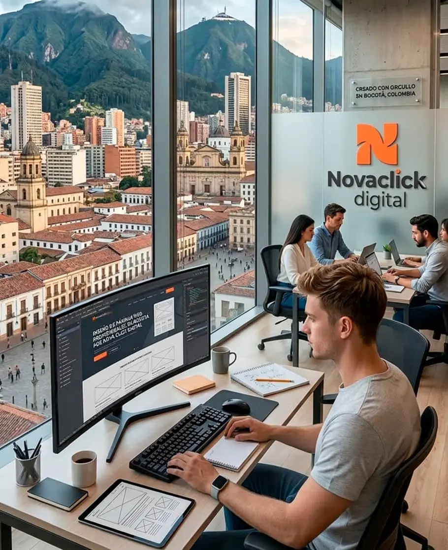 Diseño de páginas web profesionales en Bogotá desarrollado por Nova Click Digital.