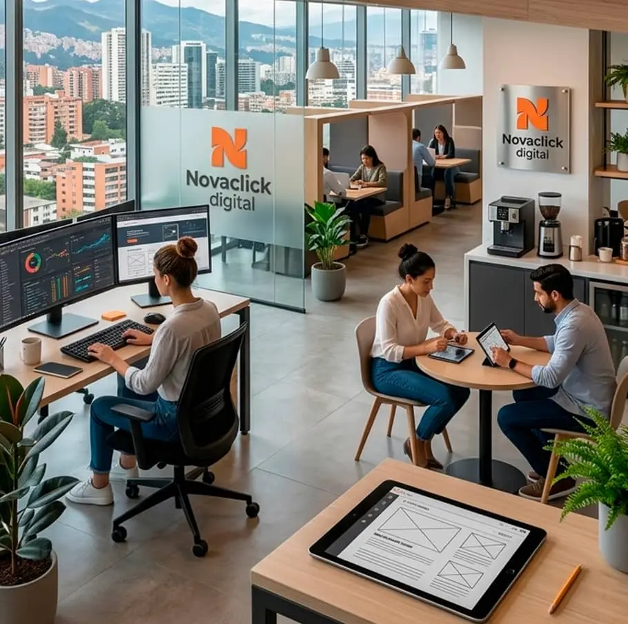 Presencia digital de empresas mediante páginas web profesionales.