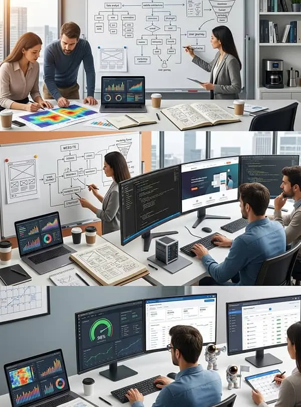 Proceso profesional de desarrollo de páginas web.