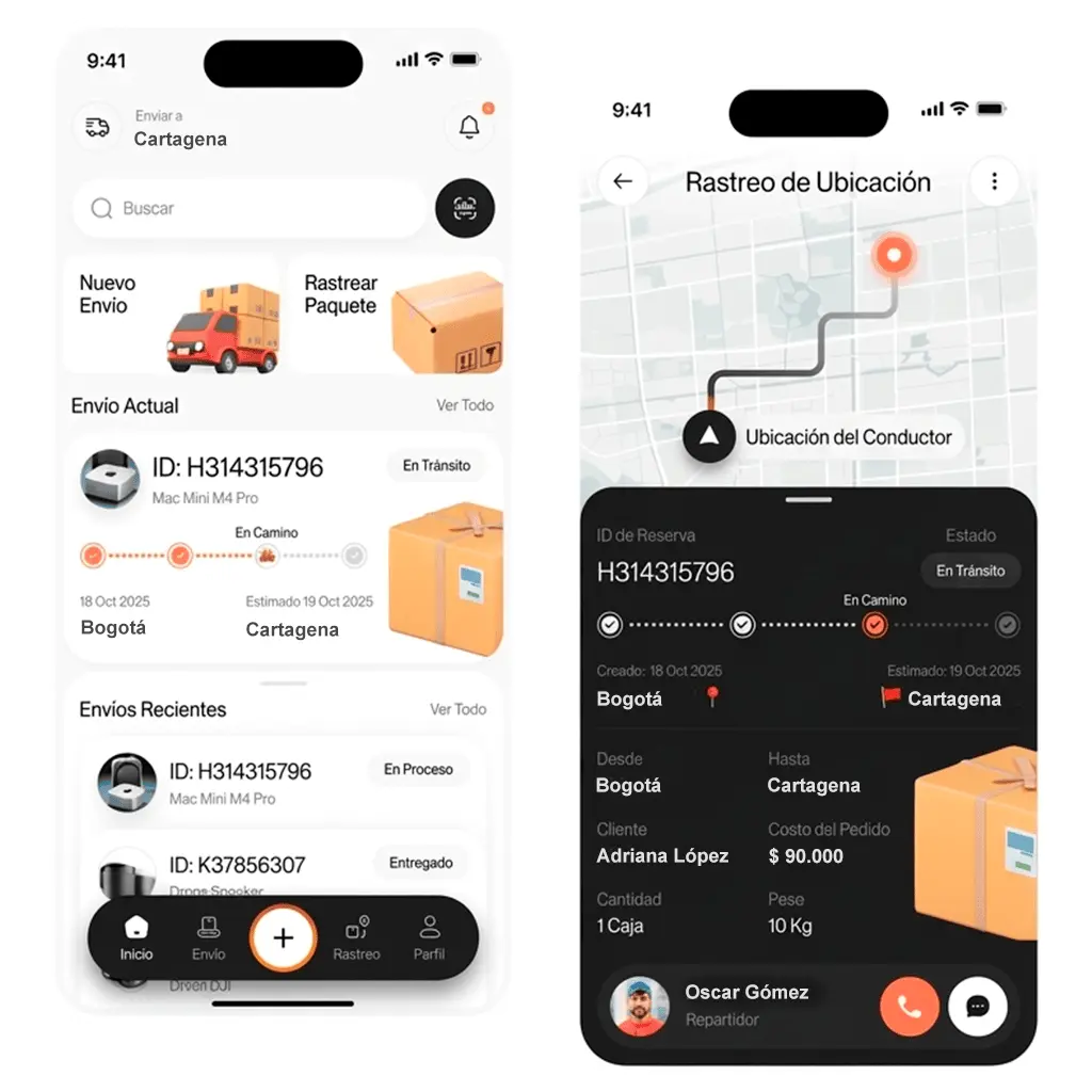 Envíos y logística en tiendas online.